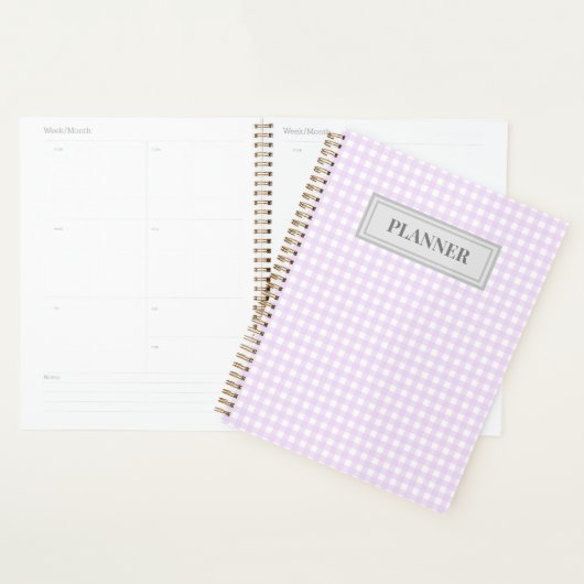 Faye & Lauren Pastel Lila Gingham Planner Planer (Anzeige)