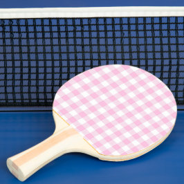 Faye & Lauren Pink Gingham Tischtennis Schläger