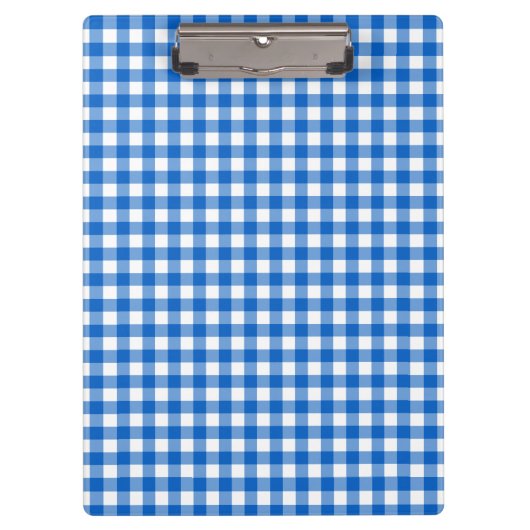 Faye und Laure Blue Gingham Klemmbrett (Vorderseite)