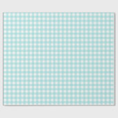 Faye und Lauren Aqua Blue Gingham Geschenkpapier (Flach)