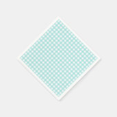 Faye und Lauren Aqua Blue Gingham Paper Serviette (Ecke)