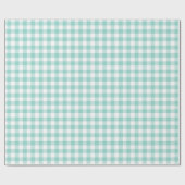 Faye und Lauren Aqua Kariert Geschenkpapier (Flach)