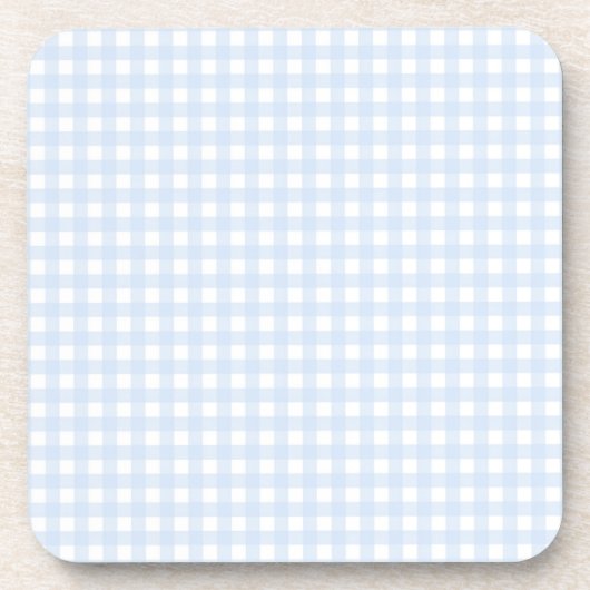 Faye und Lauren Baby Blue Gingham Getränkeuntersetzer (Vorderseite)