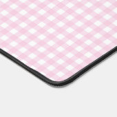 Faye und Lauren Baby Pink Gingham Schreibtischunterlage (Ecke)