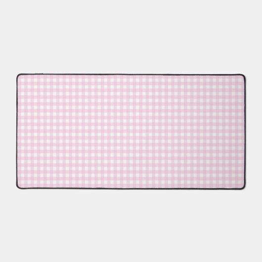Faye und Lauren Baby Pink Gingham Schreibtischunterlage (Vorderseite)