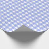 Faye und Lauren Blue Gingham Geschenkpapier (Ecke)