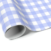 Faye und Lauren Blue Gingham Geschenkpapier (Rolleneckpunkt)