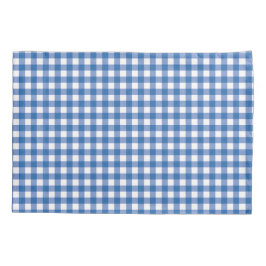Faye und Lauren Blue Gingham Kissenbezug