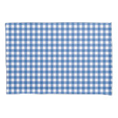 Faye und Lauren Blue Gingham Kissenbezug (Vorderseite)