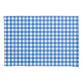 Faye und Lauren Blue Gingham Kissenbezug (Vorderseite)