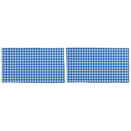 Faye und Lauren Blue Gingham Kissenbezug