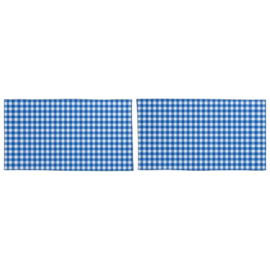 Faye und Lauren Blue Gingham Kissenbezug (Rückseite-Set)