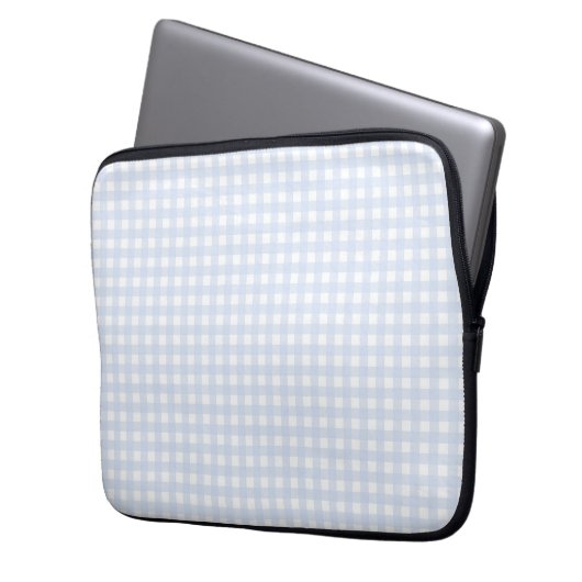 Faye und Lauren Blue Gingham Laptopschutzhülle (Vorderseite Links)