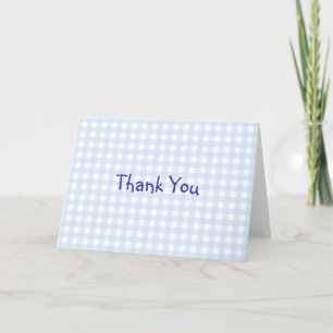 Faye und Lauren Blue Gingham Vielen Dank Dankeskarte