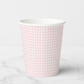 Faye und Lauren Blush Gingham Pappbecher (Rechts)