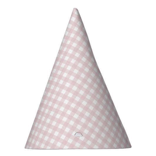 Faye und Lauren Blush Gingham Partyhütchen (Rechts)