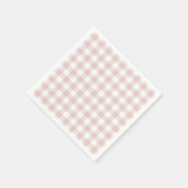 Faye und Lauren Blush Kariert Serviette (Ecke)