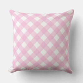 Faye und Lauren Bright Pink Gingham Kissen