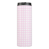 Faye und Lauren Bright Pink Gingham Thermosbecher (Rückseite)