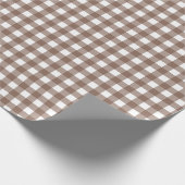 Faye und Lauren Brown Gingham Geschenkpapier (Ecke)