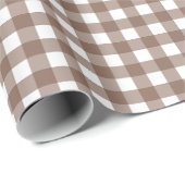 Faye und Lauren Brown Gingham Geschenkpapier (Rolleneckpunkt)