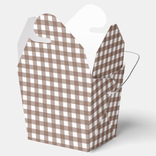 Faye und Lauren Brown Gingham Geschenkschachtel (Geöffnet)