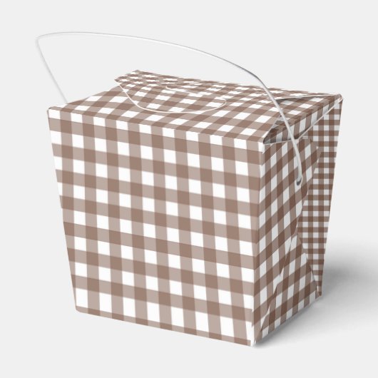 Faye und Lauren Brown Gingham Geschenkschachtel (Rückseite)