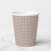 Faye und Lauren Brown Gingham Pappbecher (Rückseite)