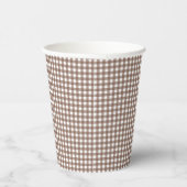 Faye und Lauren Brown Gingham Pappbecher (Rechts)