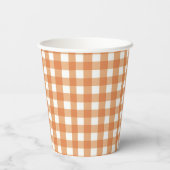 Faye und Lauren Brown Gingham Pappbecher (Rückseite)