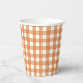Faye und Lauren Brown Gingham Pappbecher (Rechts)