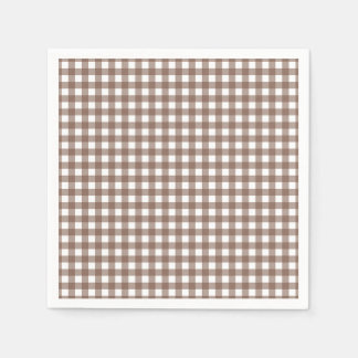 Faye und Lauren Brown Gingham Serviette