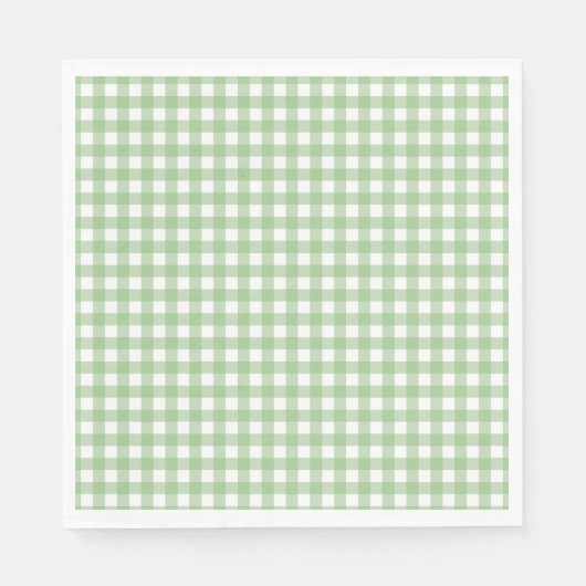 Faye und Lauren Classic Green Gingham Serviette (Vorderseite)