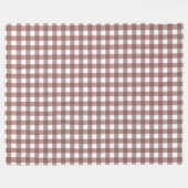 Faye und Lauren Dark Chocolate Kariert Fleecedecke (Vorderseite (Horizontal))