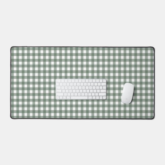 Faye und Lauren Dark Green Gingham Schreibtischunterlage (Tastatur & Maus)