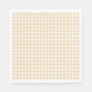 Faye und Lauren Fall Beige Gingham Serviette