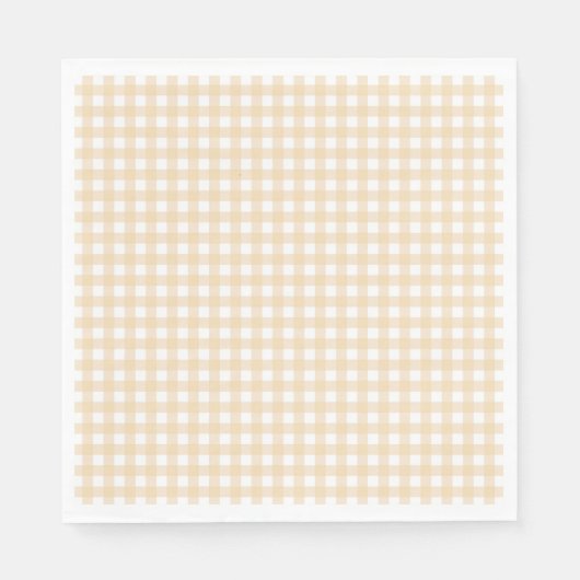 Faye und Lauren Fall Beige Gingham Serviette (Vorderseite)