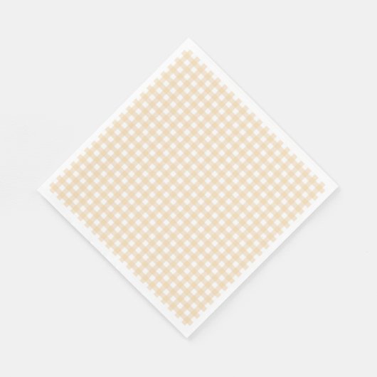 Faye und Lauren Fall Beige Gingham Serviette (Ecke)