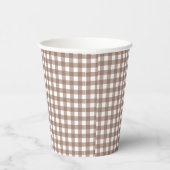 Faye und Lauren Fall Chocolate Brown Gingham Pappbecher (Rechts)