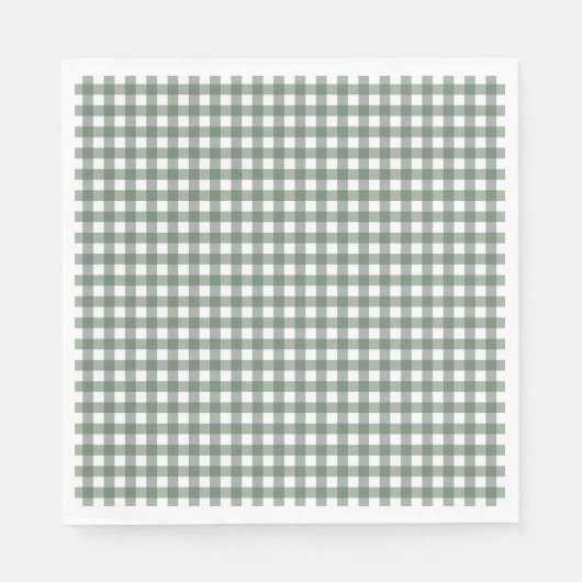 Faye und Lauren Fall Dark Green Gingham Serviette (Vorderseite)