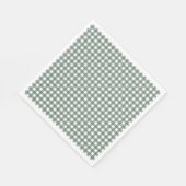 Faye und Lauren Fall Dark Green Gingham Serviette (Ecke)