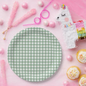 Faye und Lauren Fall Green Gingham Pappteller (Party)