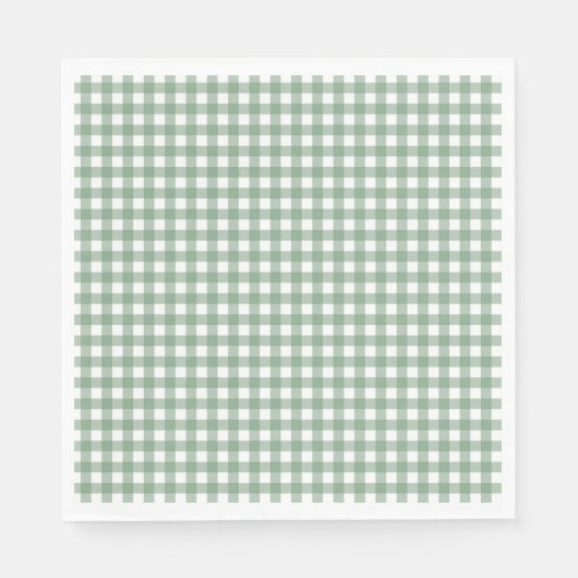 Faye und Lauren Fall Green Gingham Serviette (Vorderseite)