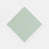 Faye und Lauren Fall Green Gingham Serviette (Ecke)