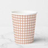 Faye und Lauren Fall Light Brown Gingham Pappbecher (Rechts)
