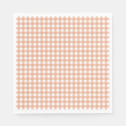 Faye und Lauren Fall Light Brown Gingham Serviette (Vorderseite)