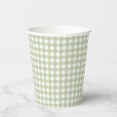 Faye und Lauren Fall Light Green Gingham Pappbecher (Rechts)