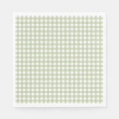 Faye und Lauren Fall Light Green Gingham Serviette (Vorderseite)