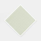 Faye und Lauren Fall Light Green Gingham Serviette (Ecke)