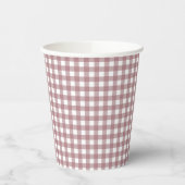 Faye und Lauren Fall Pink Gingham Pappbecher (Links)